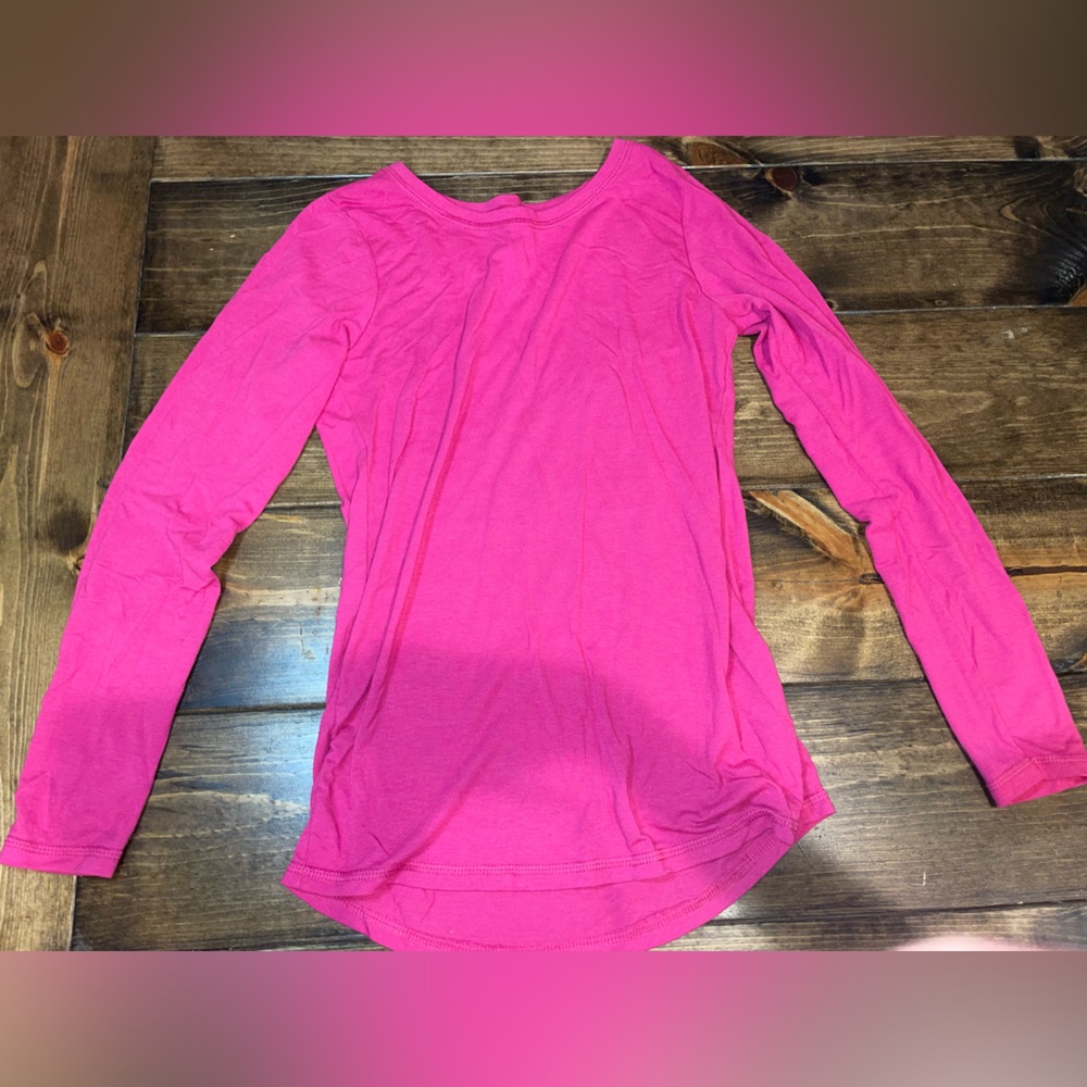 Hanes pink long sleeve jr top.
